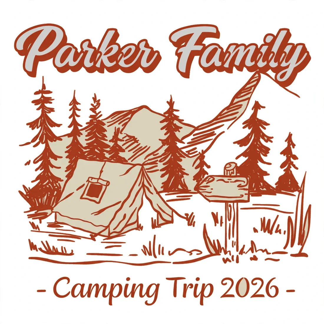 Camp line example: Parker Family · Camping Trip 2026